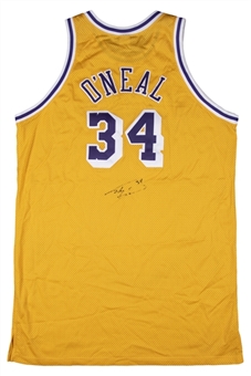 1998-99 Shaquille ONeal Signed Authentic Los Angeles Lakers #34 Home Jersey (JSA)